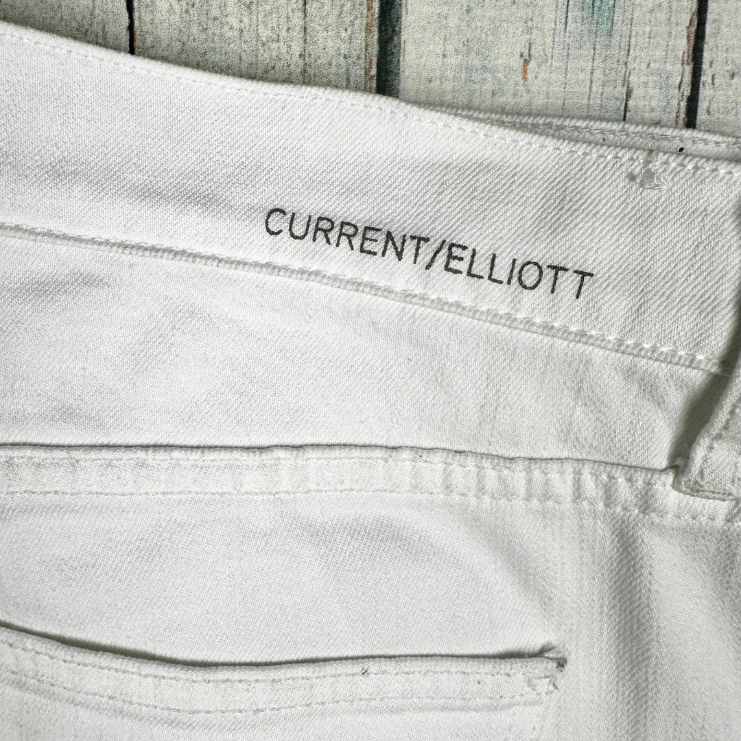 Current/Elliot White Boyfriend Jeans- Size 30 - Jean Pool