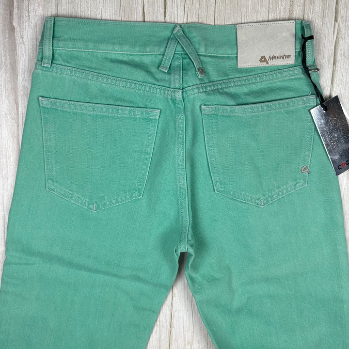 NWT - Ladies  Italian Made Cycle 'Flare' Green Jeans - Size 27