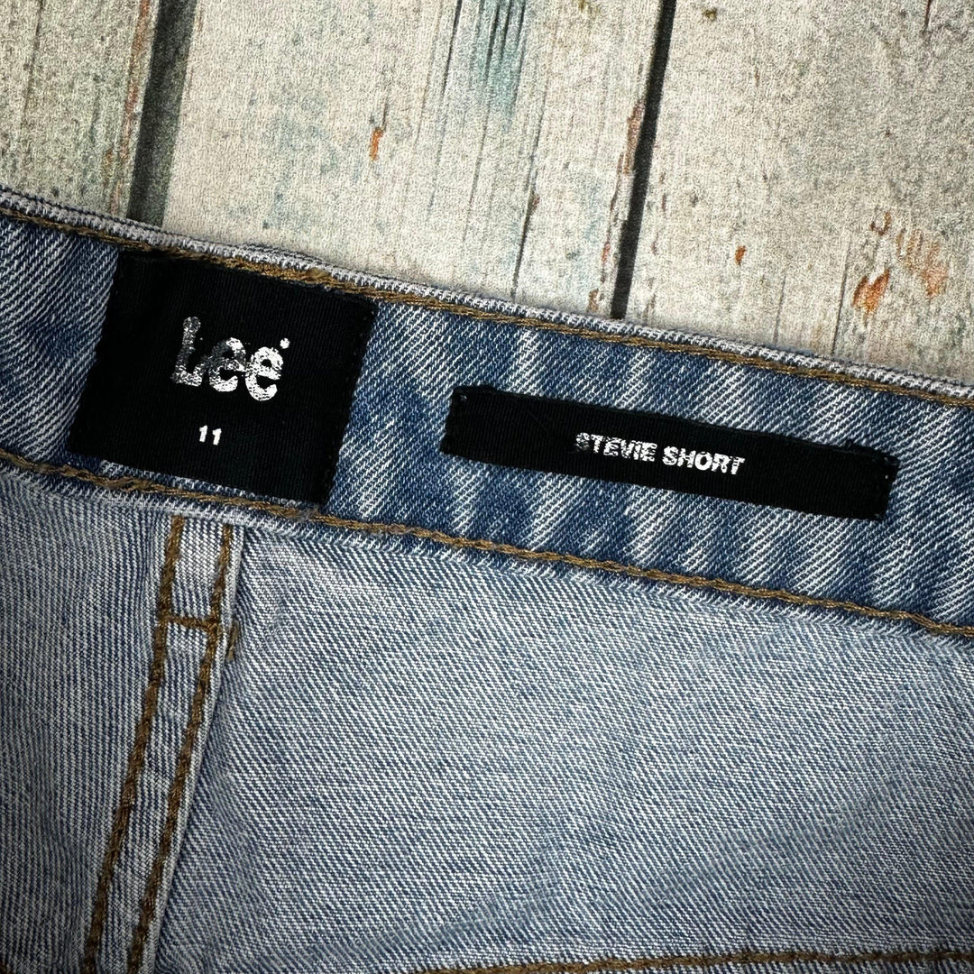 Lee 'Stevie' Denim Cuffed Shorts - Size 11 - Jean Pool