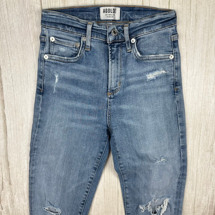 AGOLDE 'Sophie' High Rise Distressed Jeans- Size 25