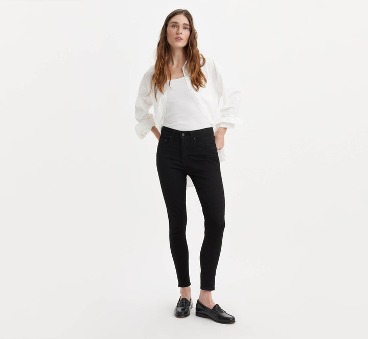 Levis 721 Ladies ' The High Rise Skinny' Black Jeans - Size 31