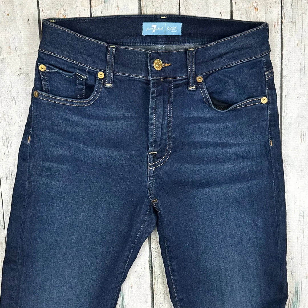 7 for all Mankind B(air) 'Bootcut' Rinsed Dark Indiogo Jeans Size- 27 - Jean Pool