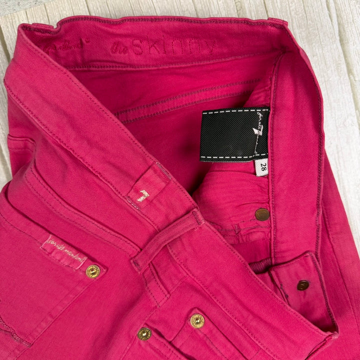 7 for all Mankind 'The Skinny' Hot Pink Jeans Size- 28