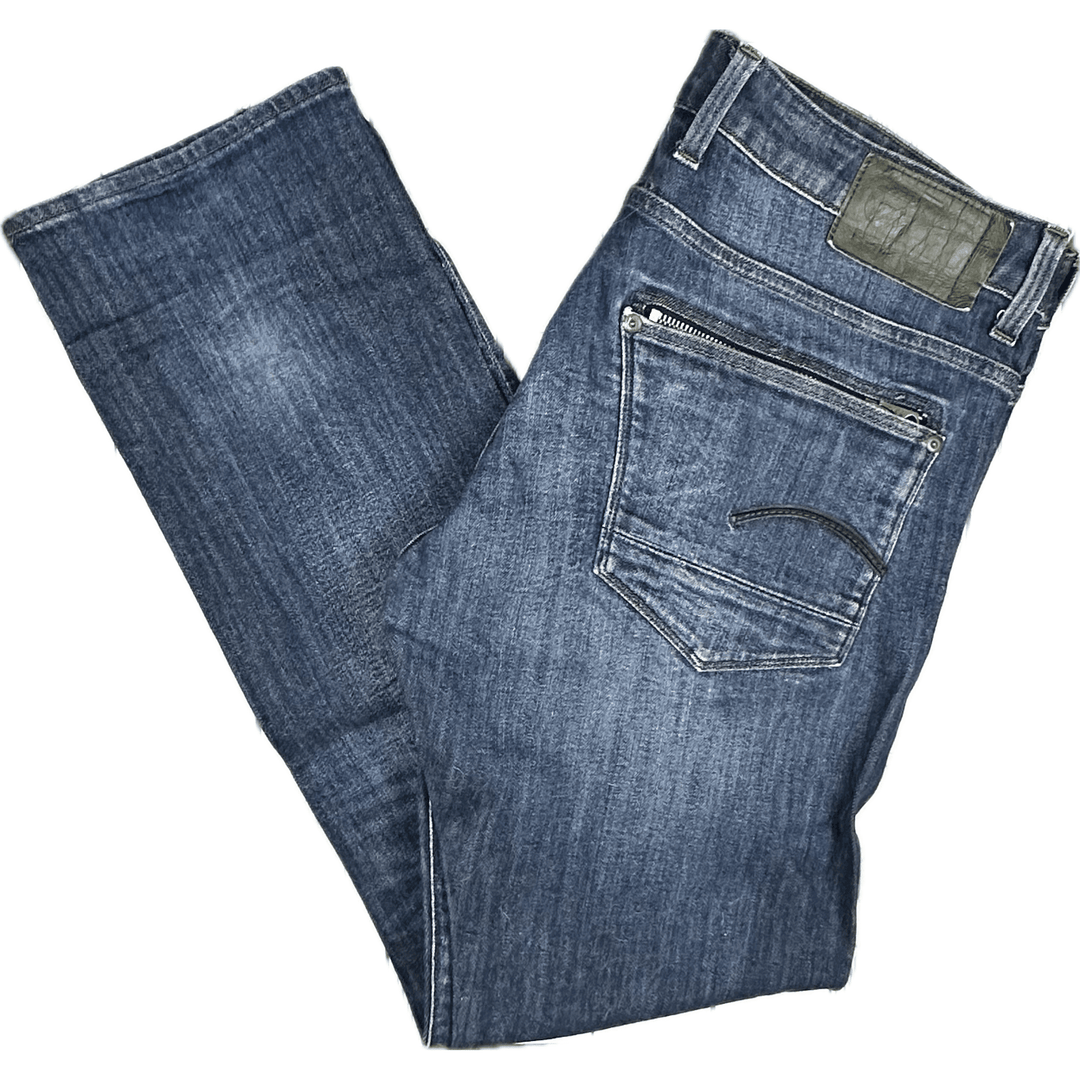 G Star RAW 'Attacc Straight' Distressed Jeans -Size 38/34 - Jean Pool