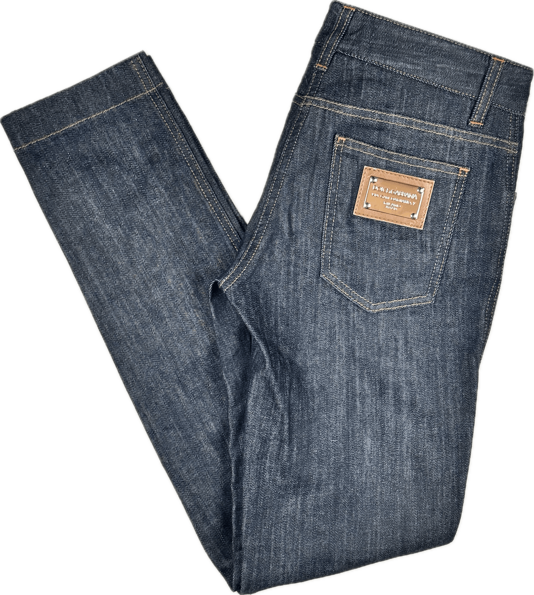 Dolce & Gabbana D&G Dark Wash Slim Straight Jeans - Size 8 - Jean Pool
