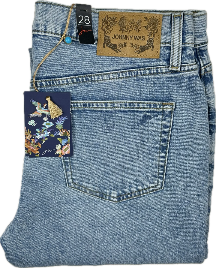 NWT- Johnny Was ‘Palermo' Slim Boyfriend Jeans - Size 28