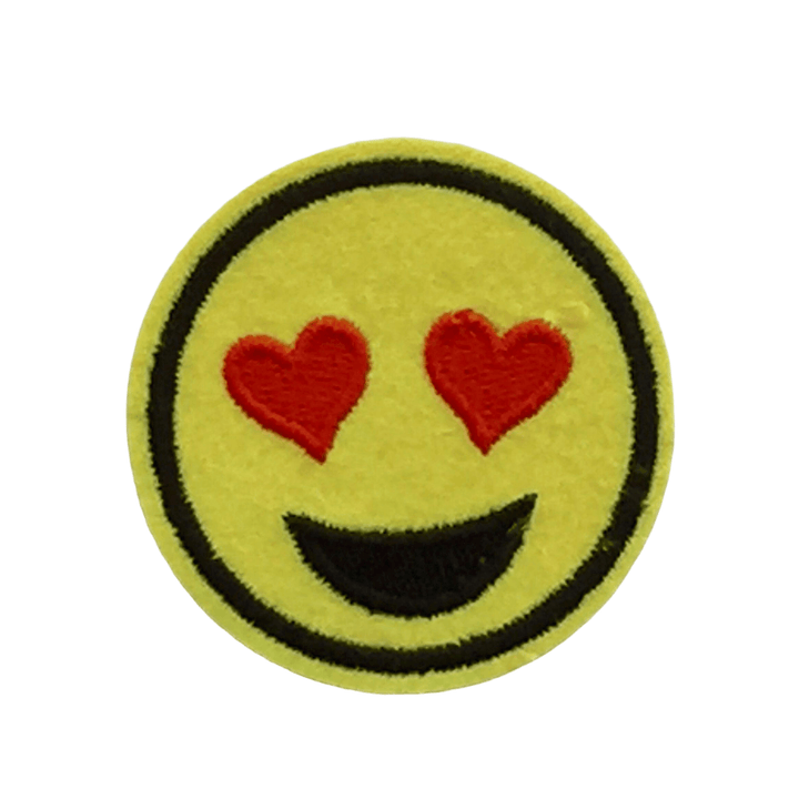 Love Emoji- Embroidered Cloth Patch