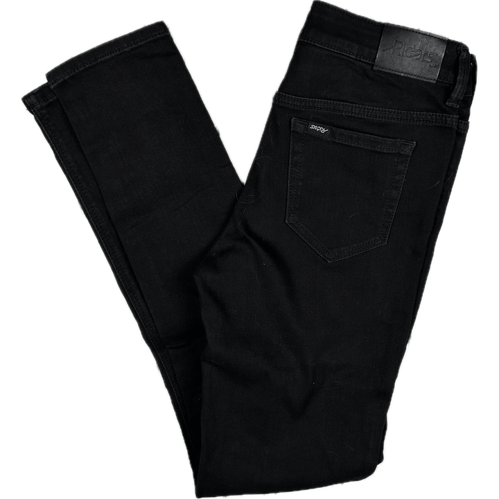 Riders by Lee Black Stretch High Rise Super Skinny - Size 8 - Jean Pool