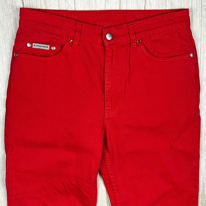 Alexa Chung Red Relaxed Straight Fit Jeans- Size 29