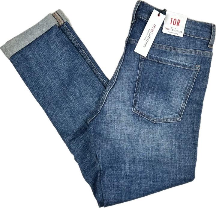 NWT -Red Herring 'Chloe' Girlfriend Lace Panel Jeans   -Size 10R