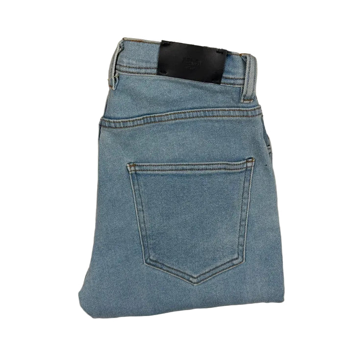 Fendi 'Karlito' Fox Ladies Embroidered Logo Jeans -Size 8