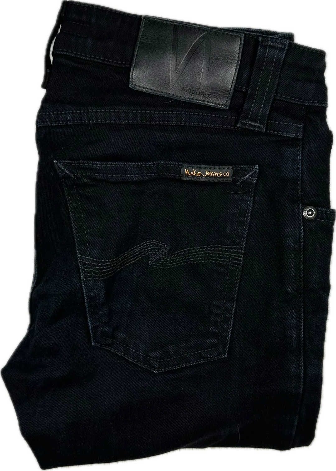 Nudie 'Skinny Sam' Black Black Denim Jeans- Size 26/30