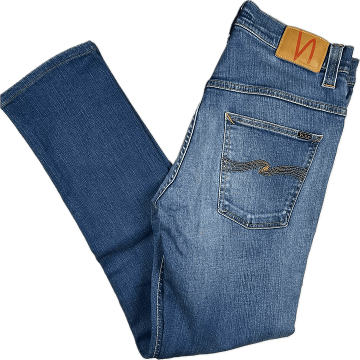 Nudie 'Lean Dean' Stretch Blue Jeans- Size 32