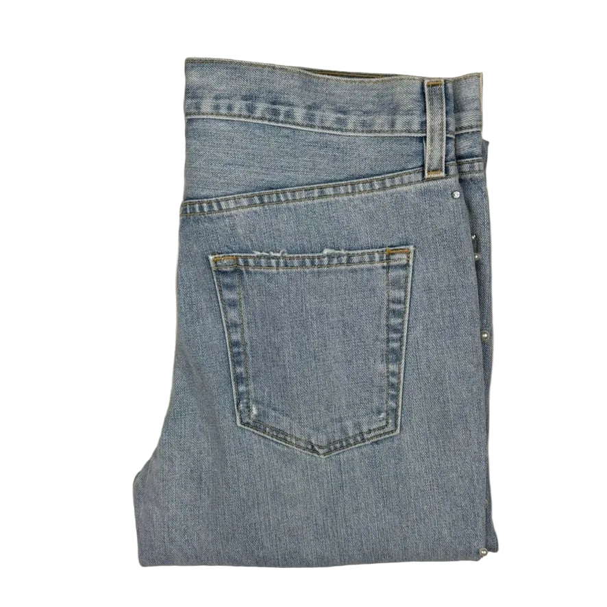 NWT - Jonathan Simkhai - Stunning Crystal & Pearl Trim Jeans  -Size 27