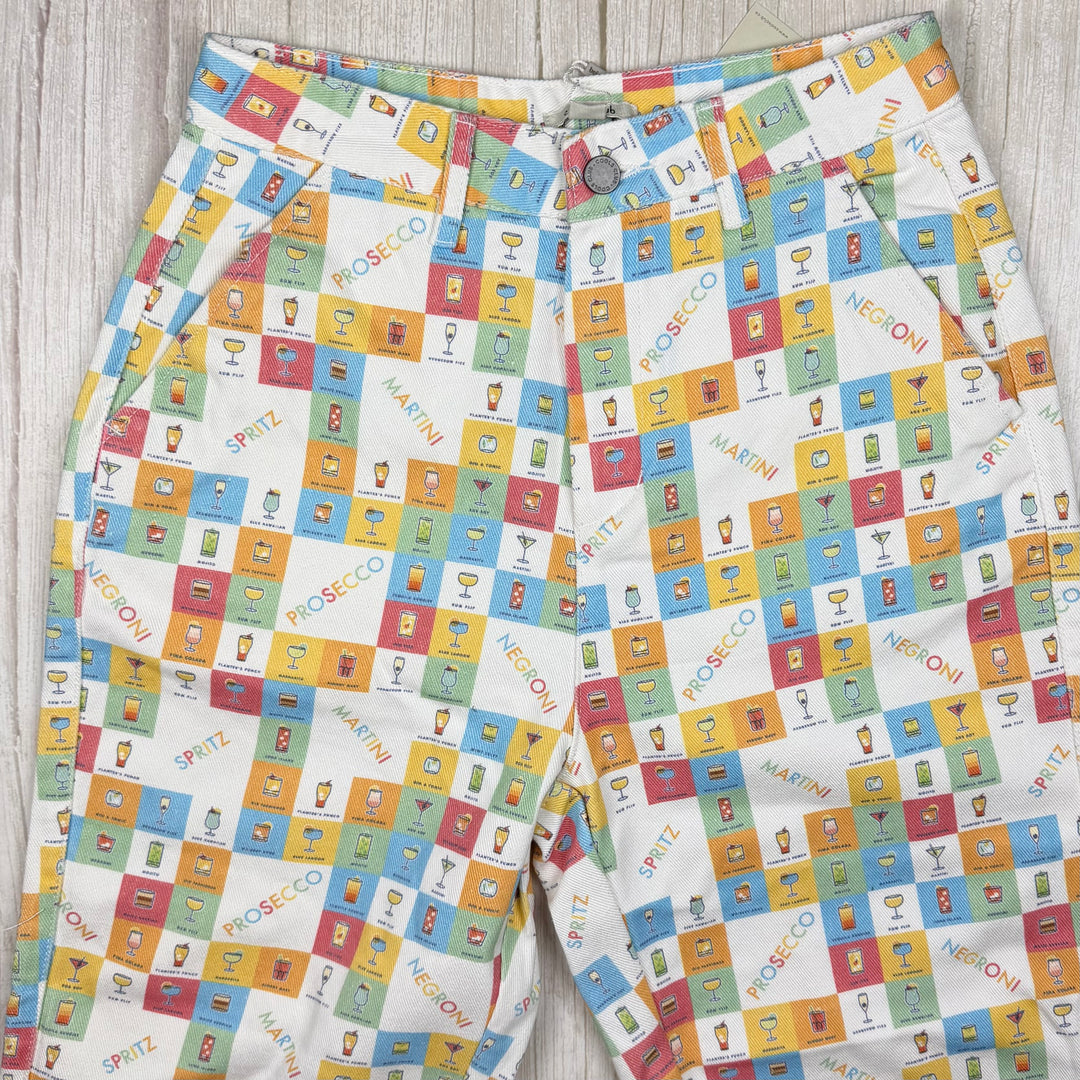 NWT - 'Cocktail Hour' California Pant Printed Jeans by Cools Club - Size 8