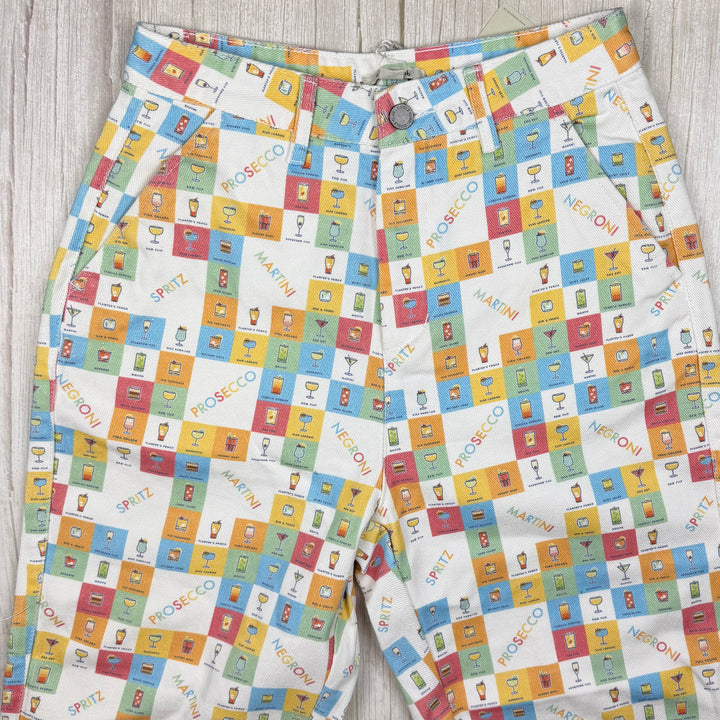 NWT - 'Cocktail Hour' California Pant Printed Jeans by Cools Club - Size 8
