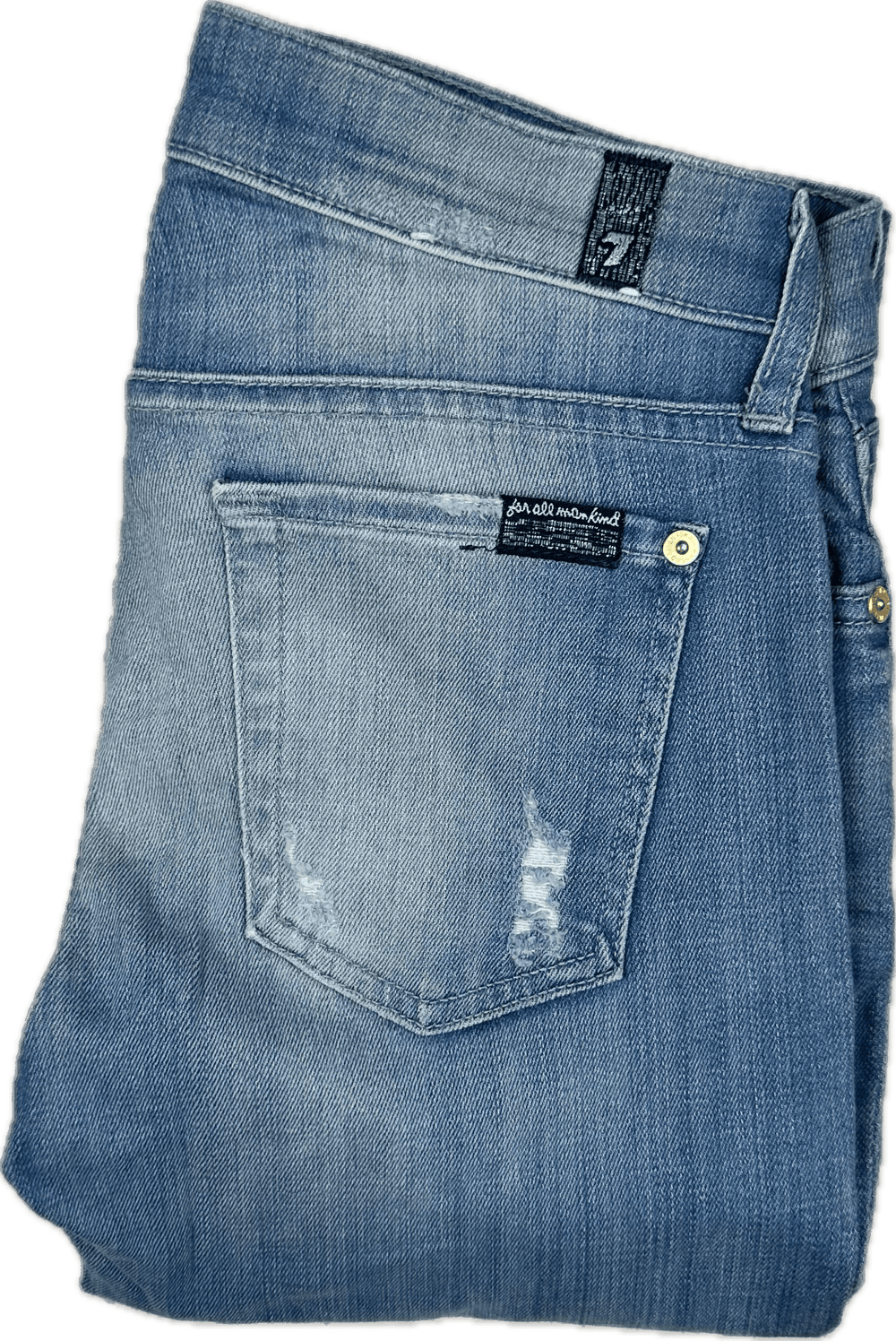 for all Mankind 'The Skinny' Distressed Jeans Size- 26 – Jean Pool