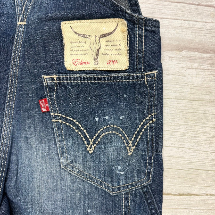 Edwin Japan Classic Bib front Denim Overalls - Size 5Y