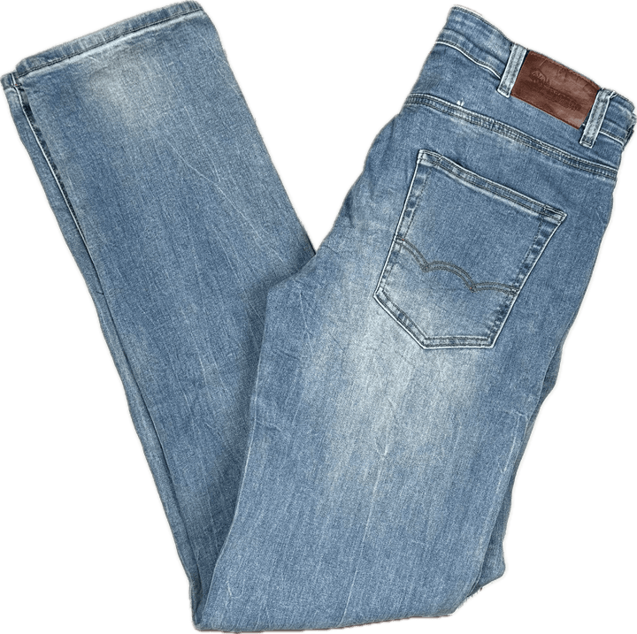 Bronco Australia Mens Slim Straight Jeans- Size 34/38 - Jean Pool