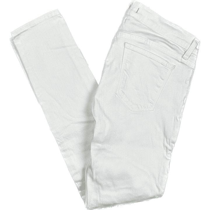 J Brand 'Zoey' Stretch White Zip Jeans- Size 30 - Jean Pool