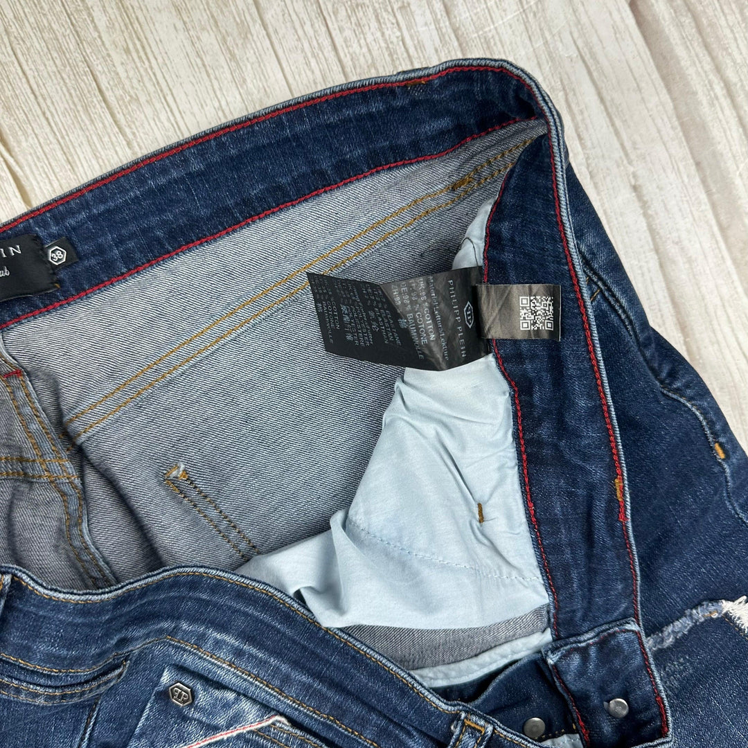 Philipp Plein Mens 'Special 3' Slim Fit  Fight Club Jeans -Size 38