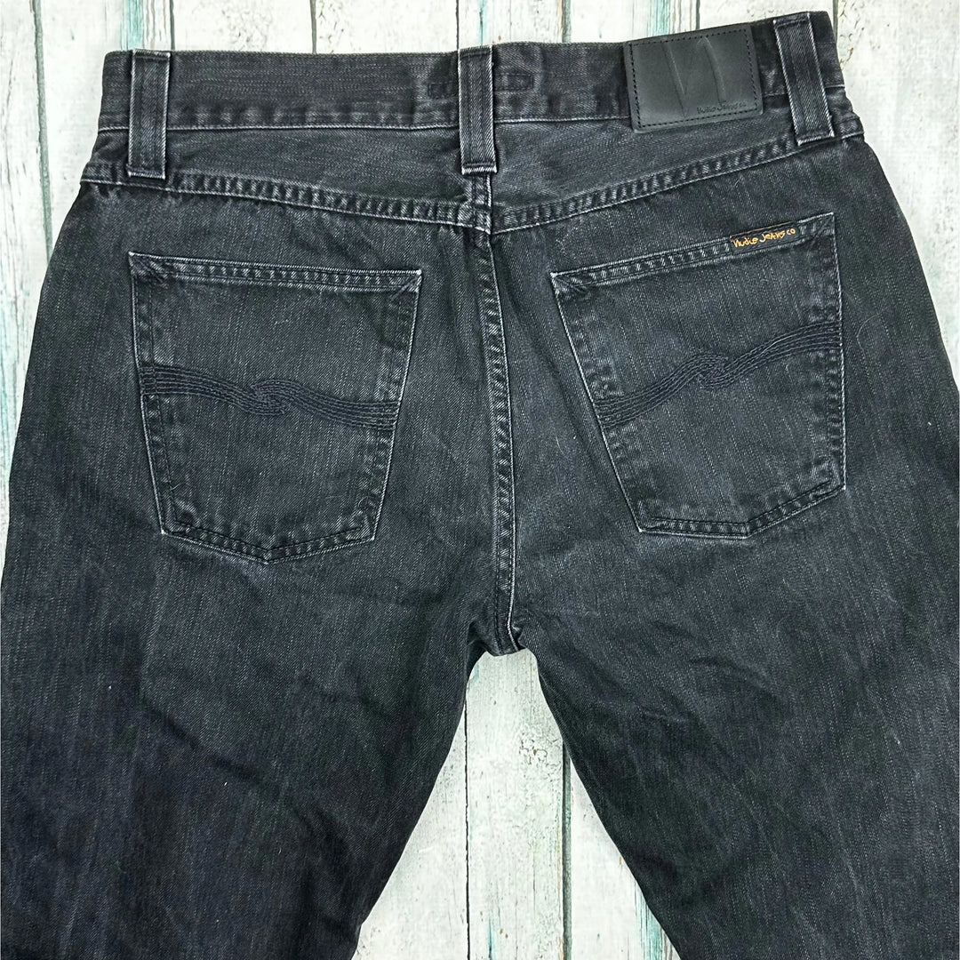 Nudie Jeans Co. 'Steady Eddie' Org. Dry Black Jeans - Size 33S - Jean Pool