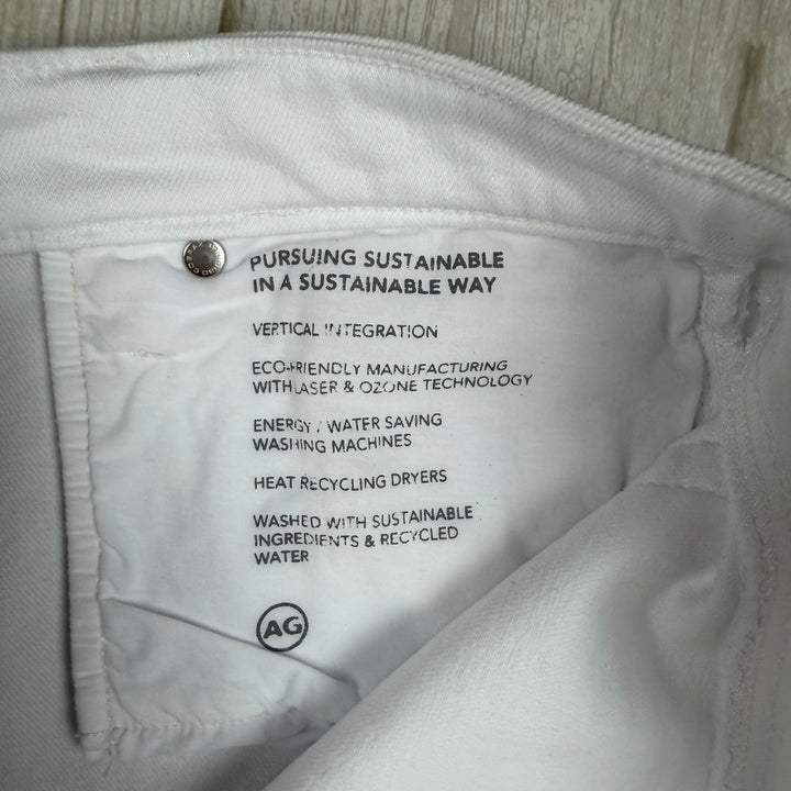 AG Adriano Goldschmied Ladies White High 'Mari' Cut off shorts  - Size 31
