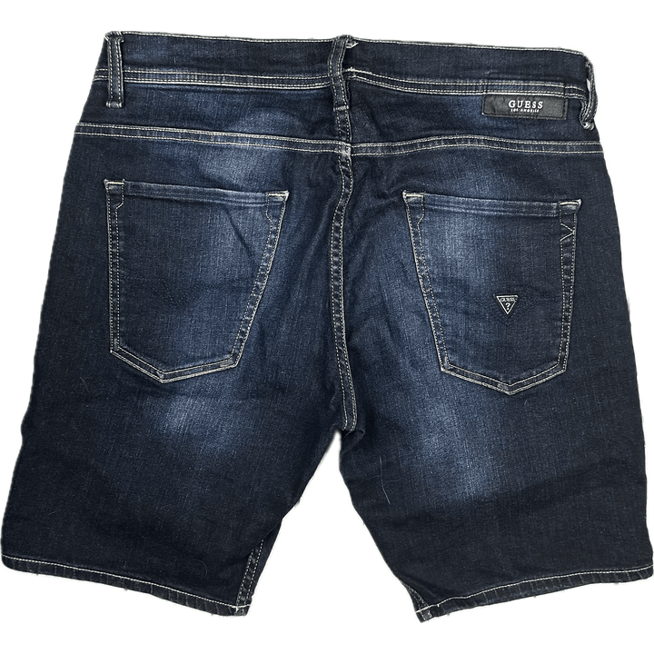 Guess Mens Stretch Denim Low Rise Shorts -Size 30 - Jean Pool