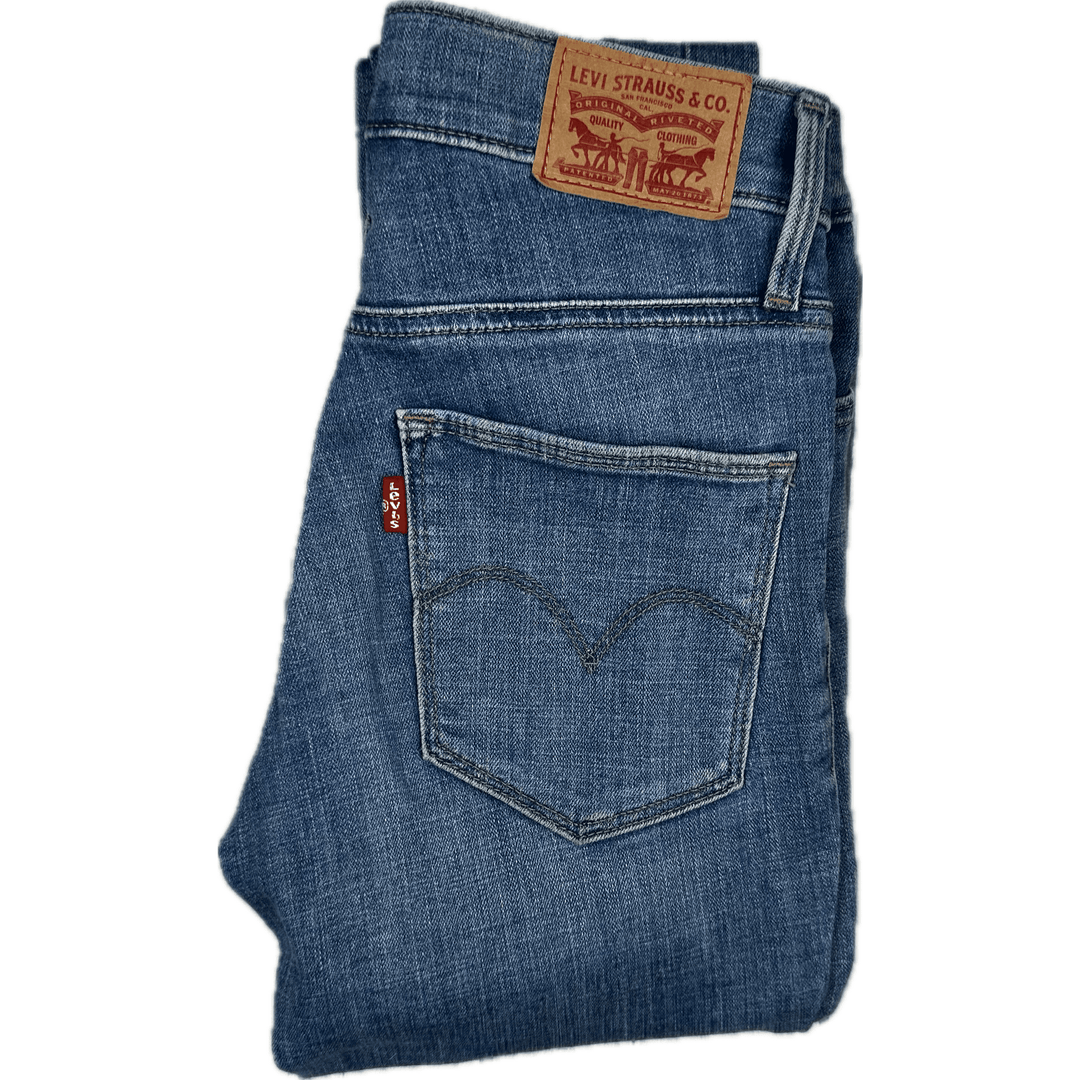 Levis 'Slimming Skinny' High Rise Denim Jeans - Size 24" or 6AU - Jean Pool