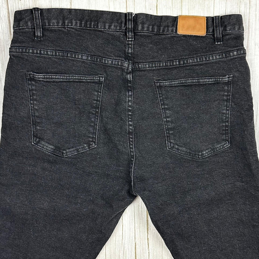 Flannel Mens Selvedge Black Jeans -Size 36