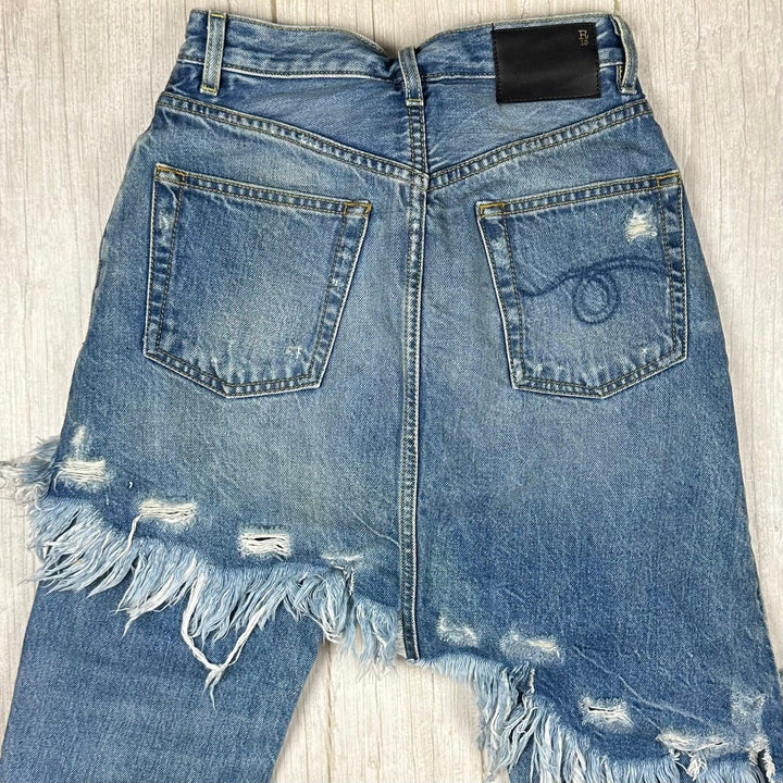 R13 Made in Italy 'Double Classic' Skirted Jeans- Size 24