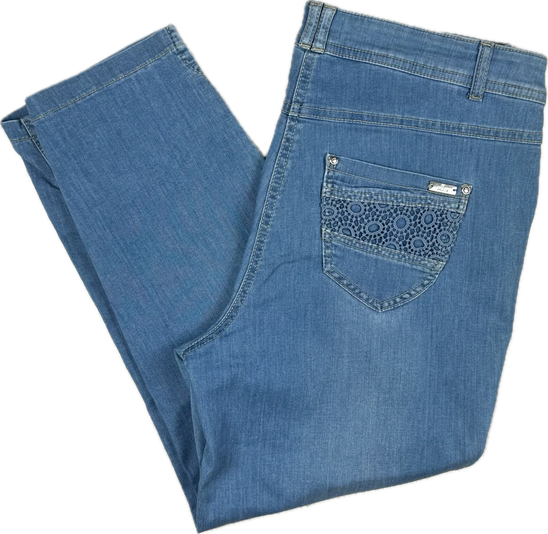 Basler 'Julienne' Mid Slim Crop Jeans - Size 16