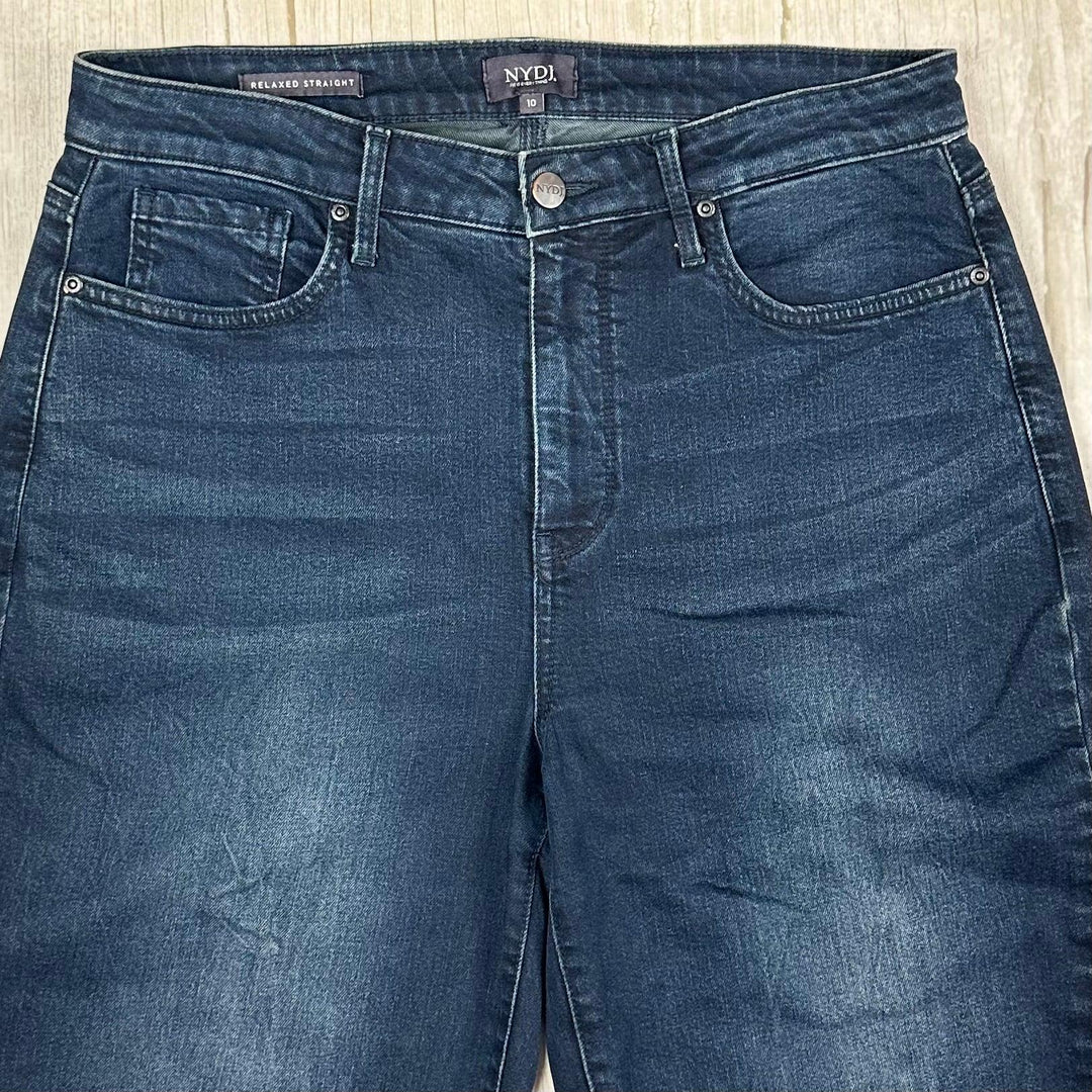 NYDJ 'Lift & Tuck' Relaxed Straight Leg Jeans -Size 10 US suit 14AU