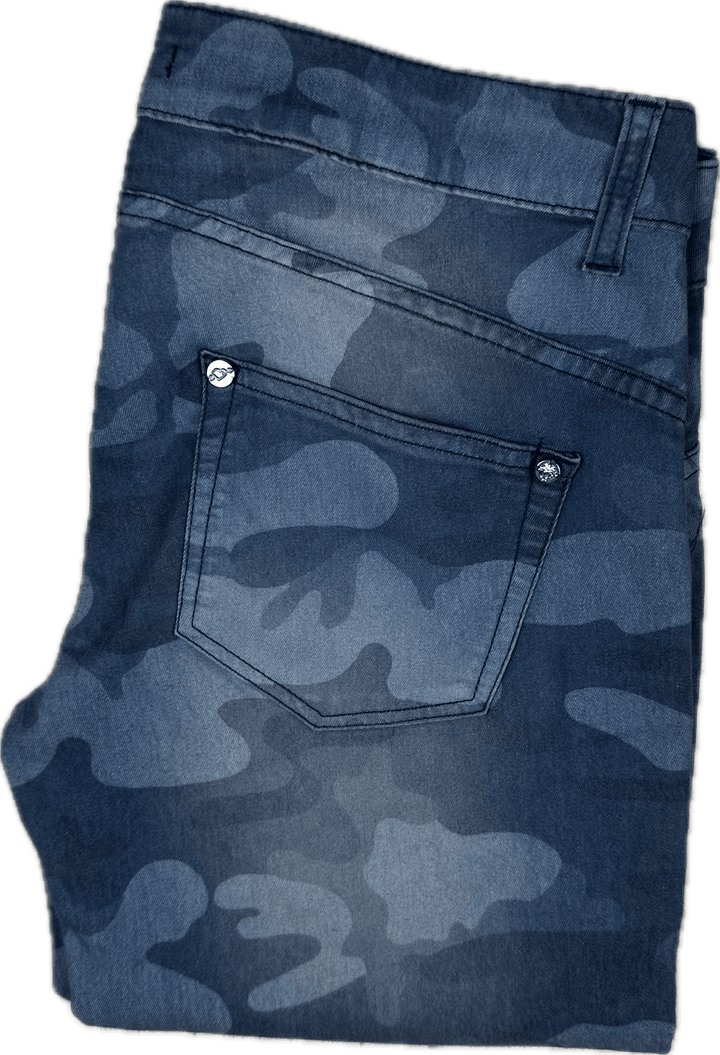 Blugirl Folies Blue Camouflage Print Skinny Jeans -Size 29