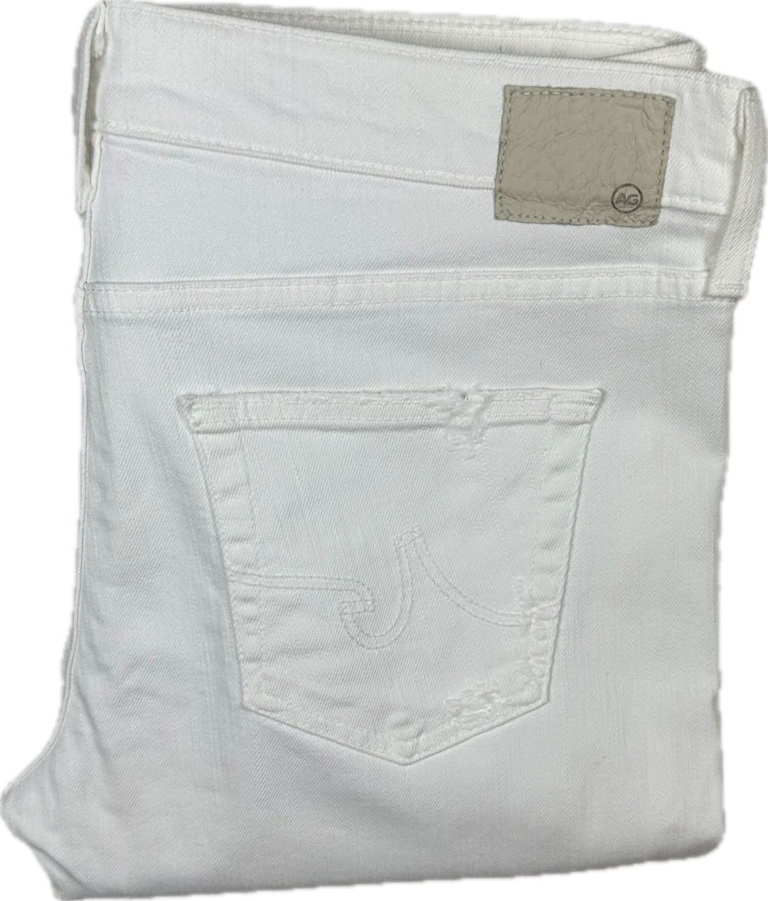 AG Adriano Goldschmied 'Ex-Boyfriend Slim' White Jeans - Size  30R