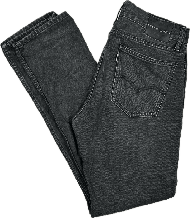 Levis Slim Straight 'Line B' Men's Black Jeans - Size 31/32