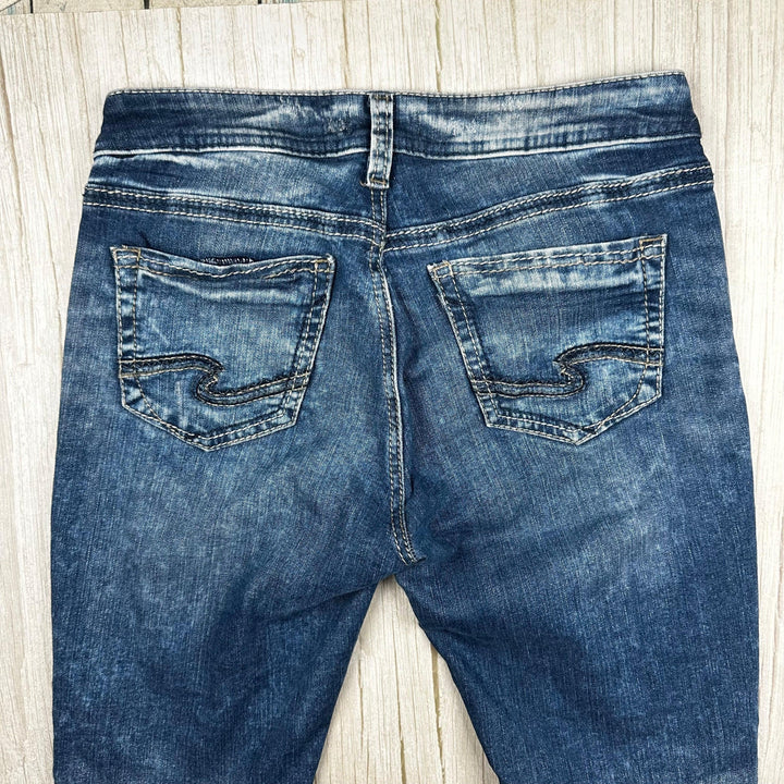 Silver Jeans 'Girlfriend' Mid Rise Distress Jeans- Size 27