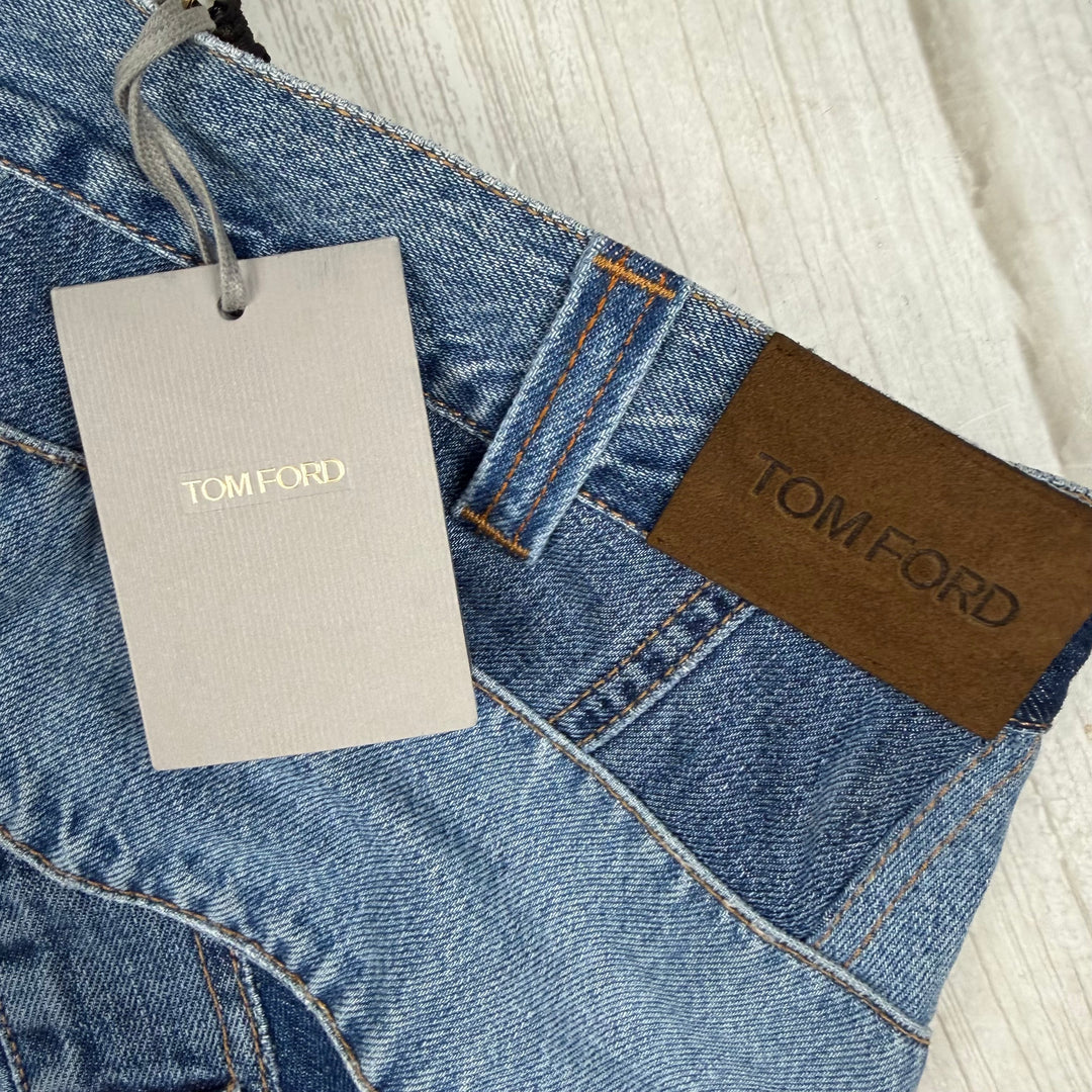 NWT- Tom Ford Patchwork Denim Skirt RRP $4990 - Size 36 or S