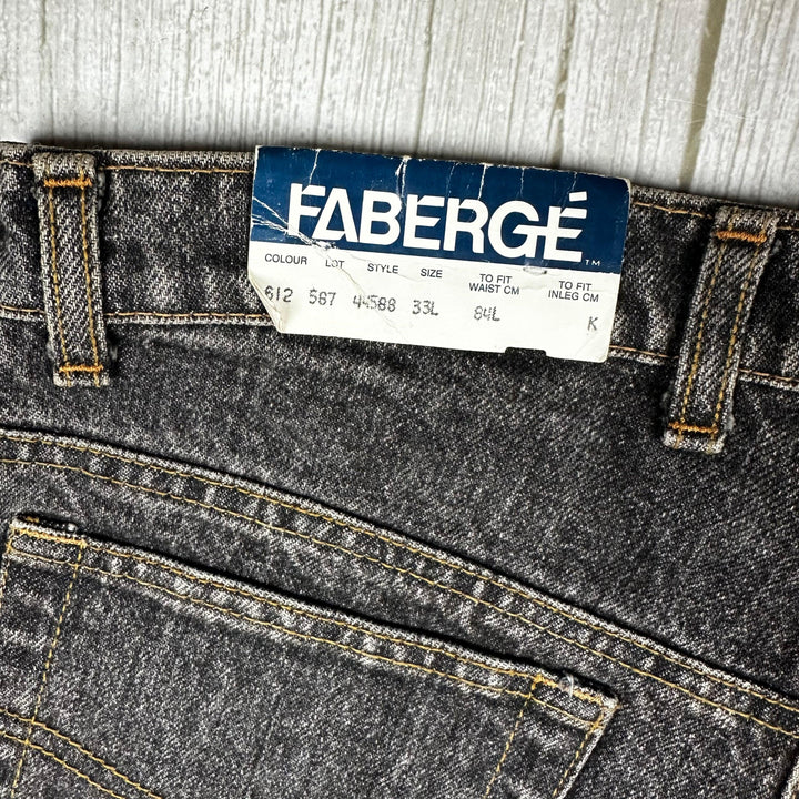 NWT- Deadstock Fabergé 1980's Mens Jeans - Hard to find!- Size 34