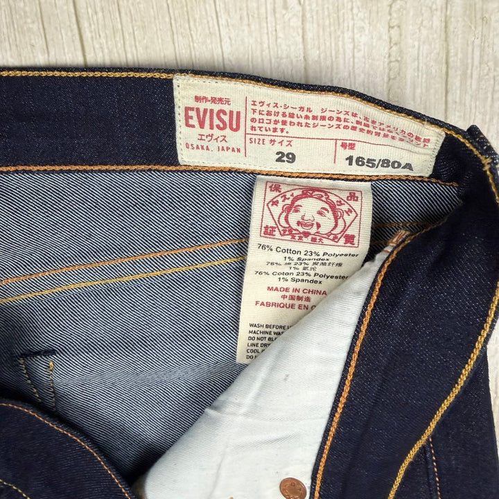 Evisu Japan Ladies Logo Pockets Slim Straight Jeans - Size 29