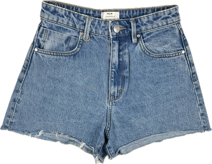 NEUW Ladies High Rise Denim Shorts  - Size 25" or 7AU