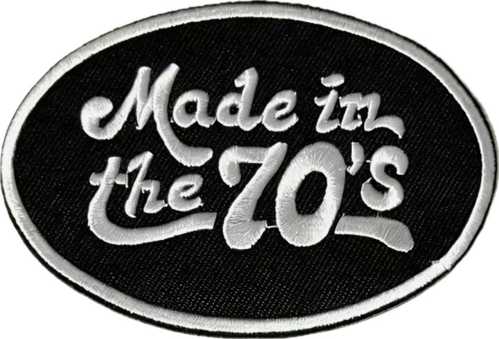 Made in the 70's-  Embroidered Iron On Patch