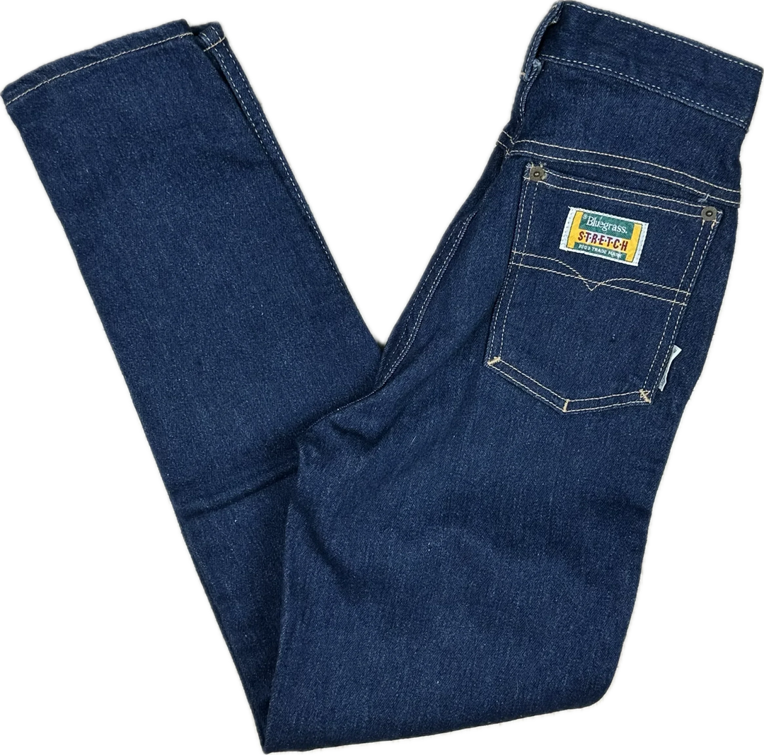 Bluegrass 1980's High Waist Slim Australian Ladies Jeans - Suit Size 6