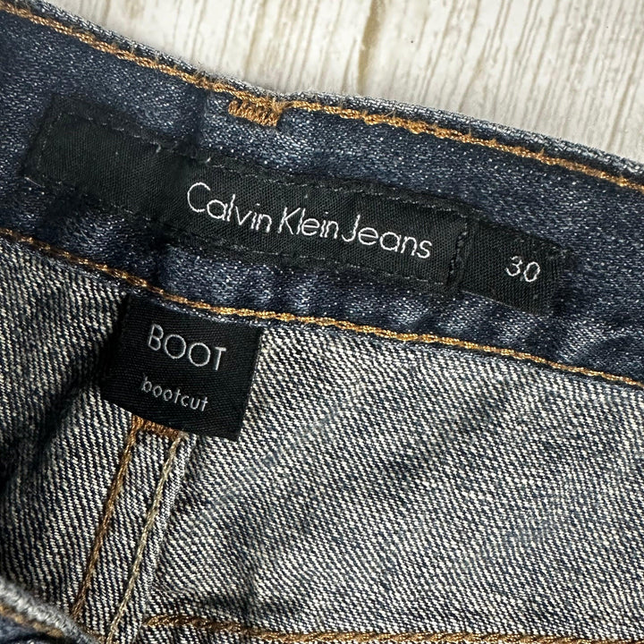 Calvin Klein Mens 'Bootcut' Jeans  -Size 30