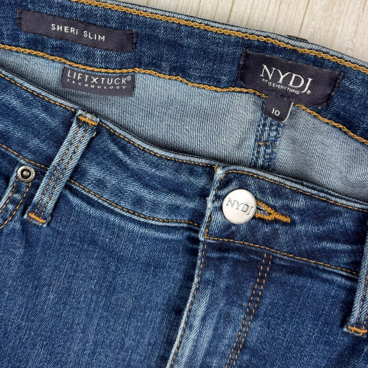 NYDJ - Lift & Tuck 'Sheri Slim' Straight Leg Jeans -Size 10 US suit AU 14