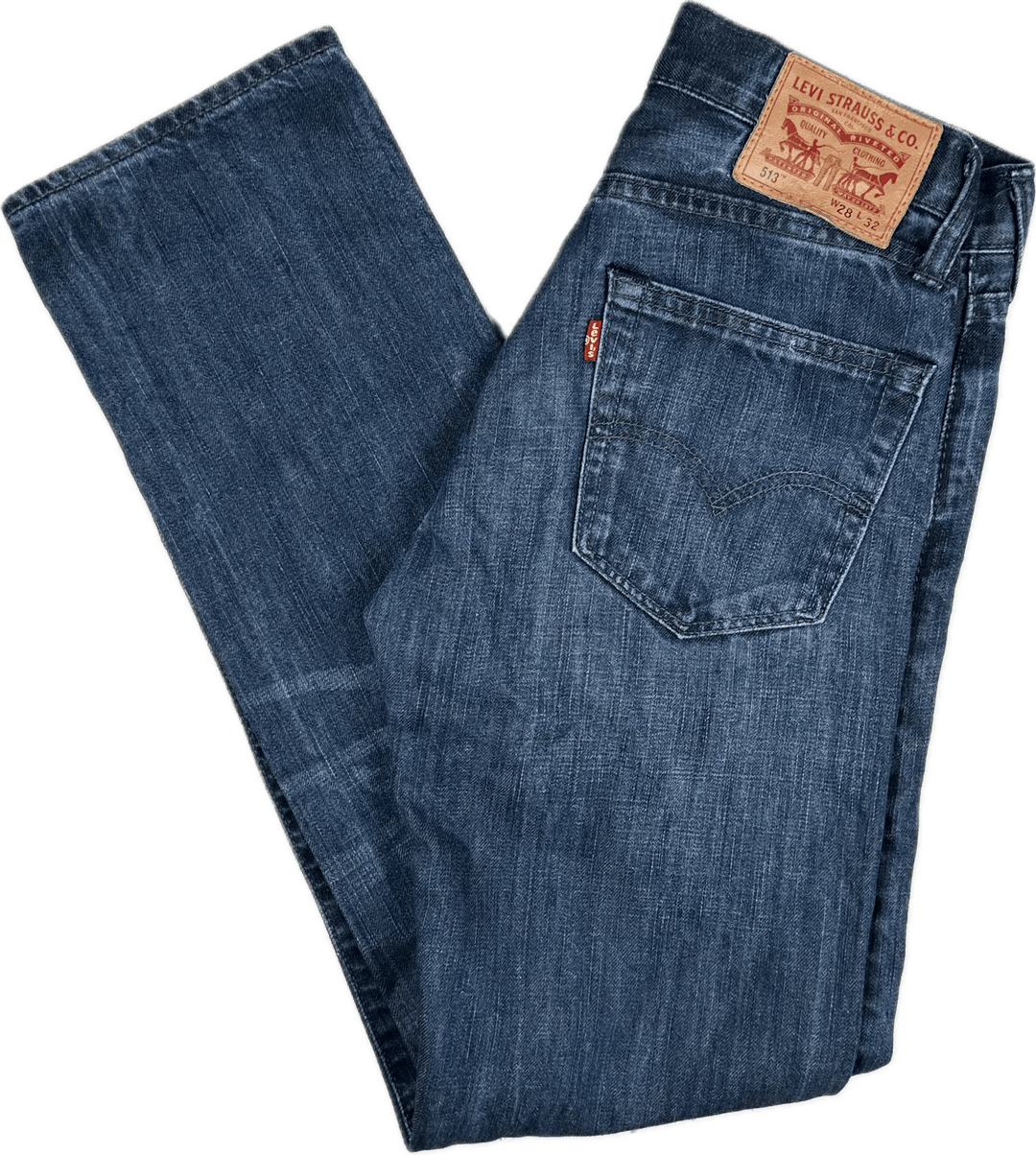 Levis Dark Wash 513 Mens Stretch Jeans Size 28 32 Jean Pool