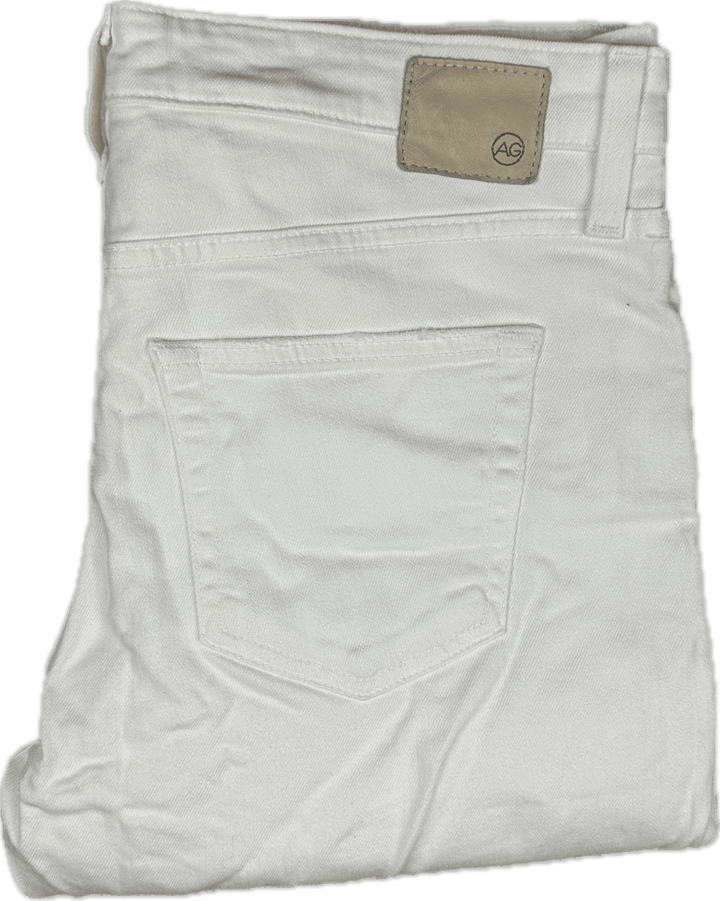 AG Adriano Goldschmied 'Ex-Boyfriend Slim' White Jeans - Size 29R - Jean Pool