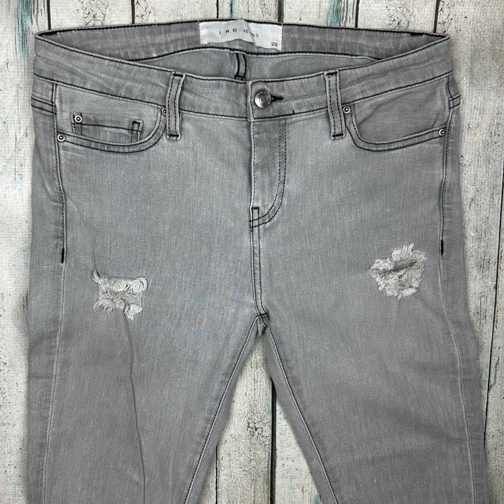 IRO Jeans Grey Distressed Skinny - 29" or 11AU - Jean Pool