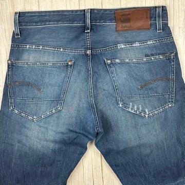 G Star Restored '3301 Tapered 3DR' Patch Look  Mens Jeans -Size 31/32