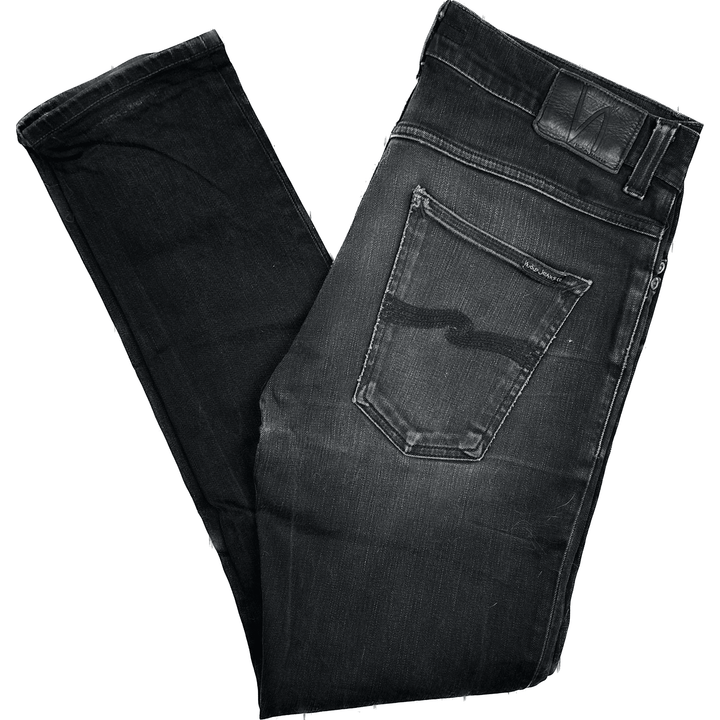 Nudie 'Lean Dean' Dry Cold Black Wash Organic Cotton Jeans- Size 34 - Jean Pool